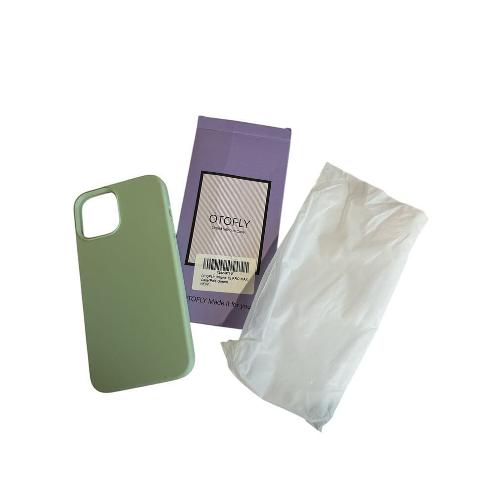 Otofly iPhone 12 Pro Max Case Liquid Silicon Pale Green 4-Layer Protection NWT